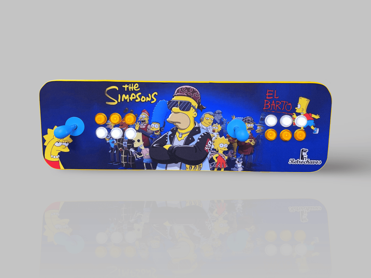 Tablero Arcade con botones de luz led - The Simpsons