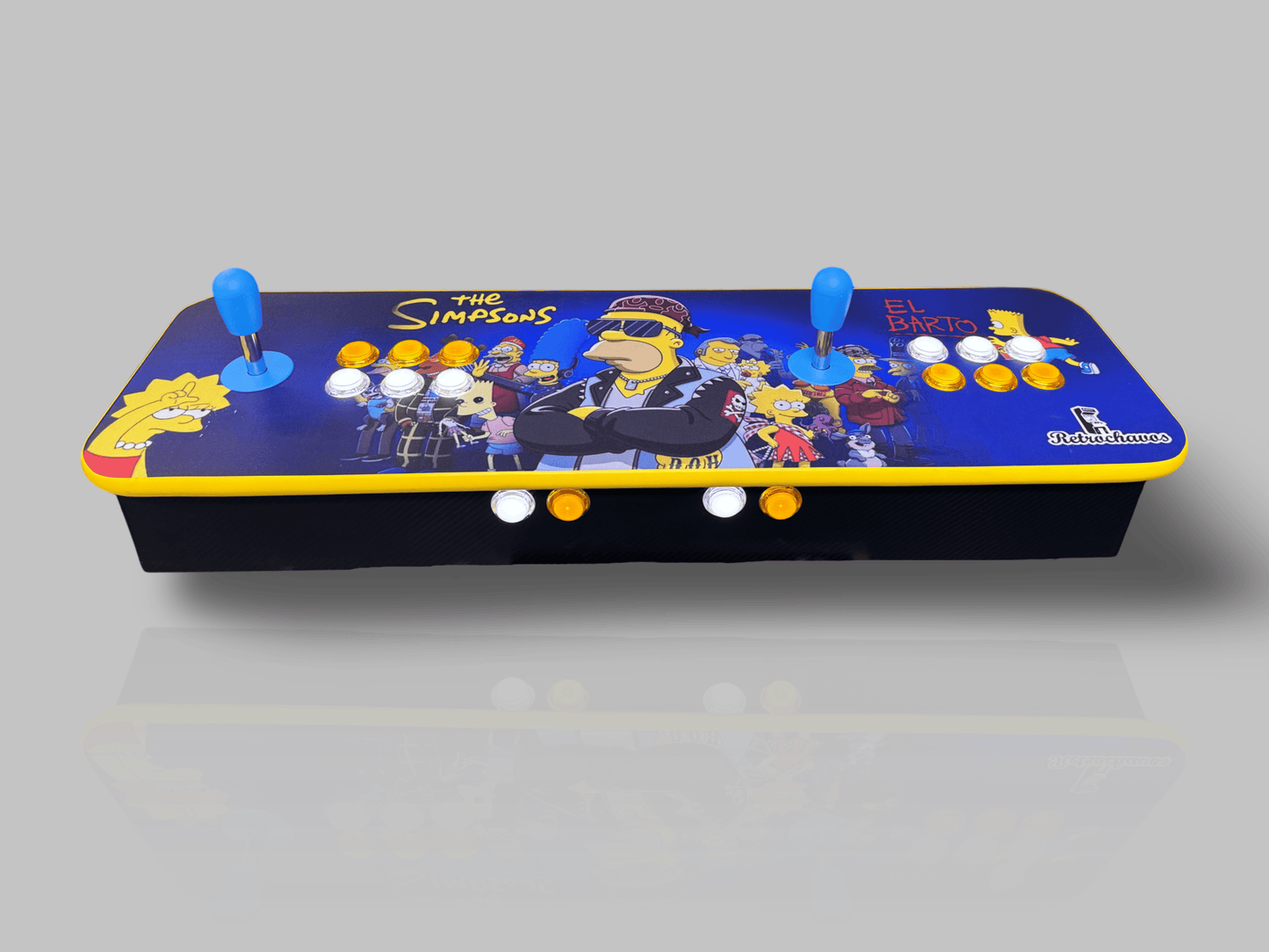 Tablero Arcade con botones de luz led - The Simpsons