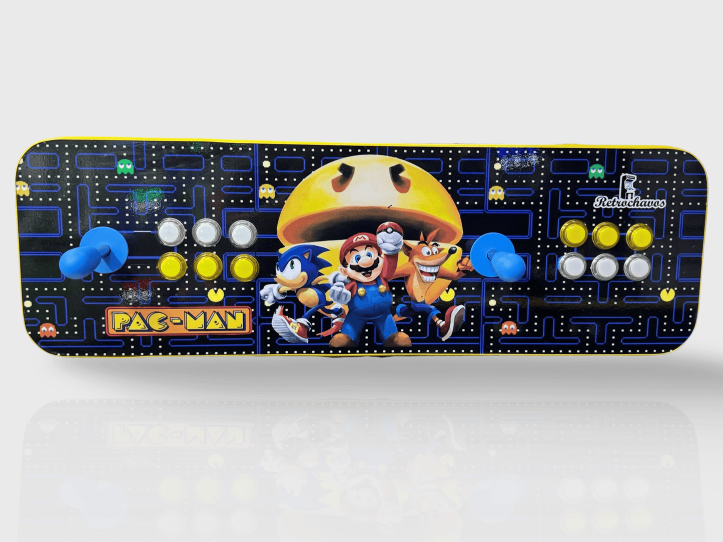 Tablero Arcade con botones de luz led - Pac Man