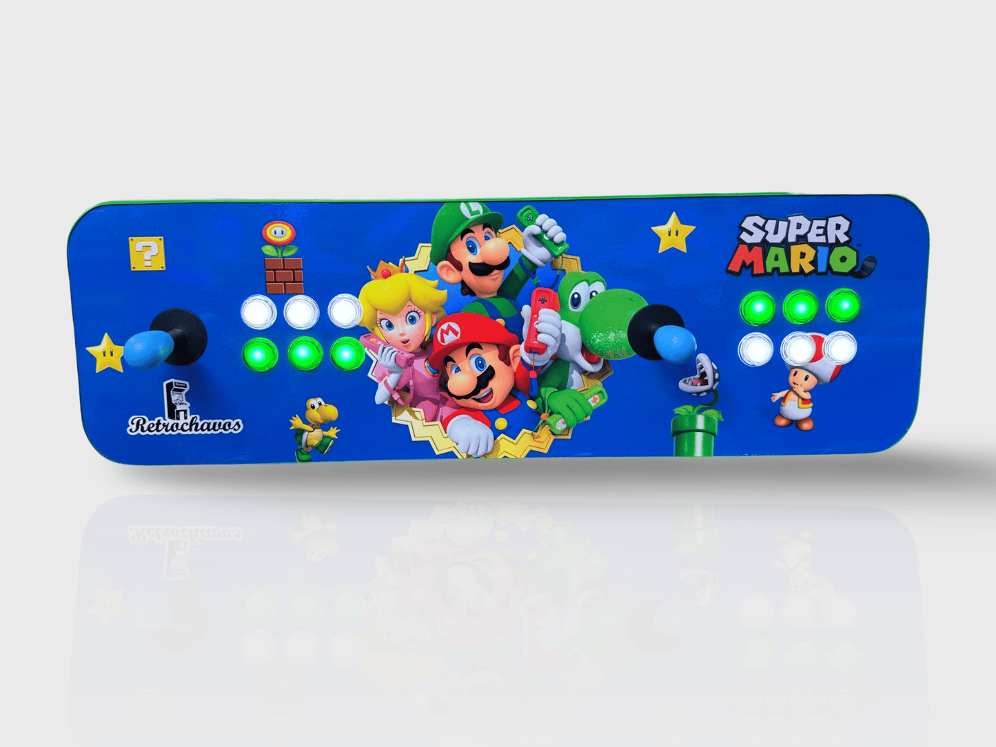 Tablero Arcade con botones de luz led - Mario Bros 1.3