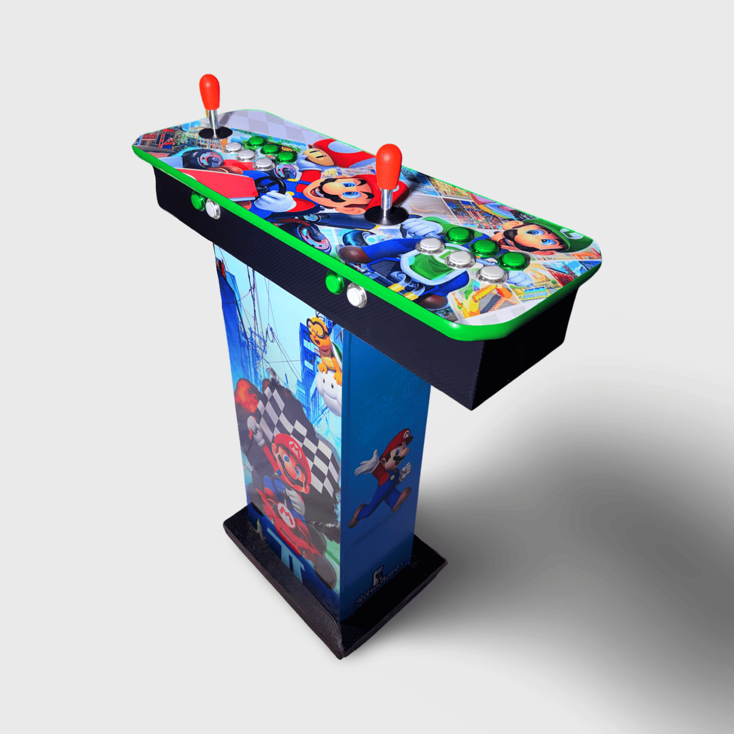 Tablero Arcade con Pedestal de Mario Bros